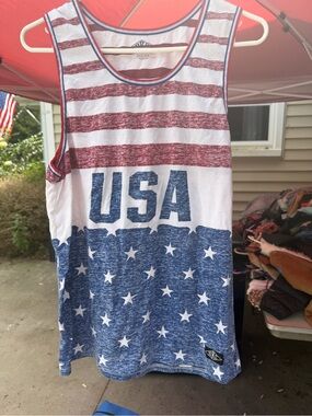 USA Stars & Stripes Men’s Tank Top - Red, White & Blue